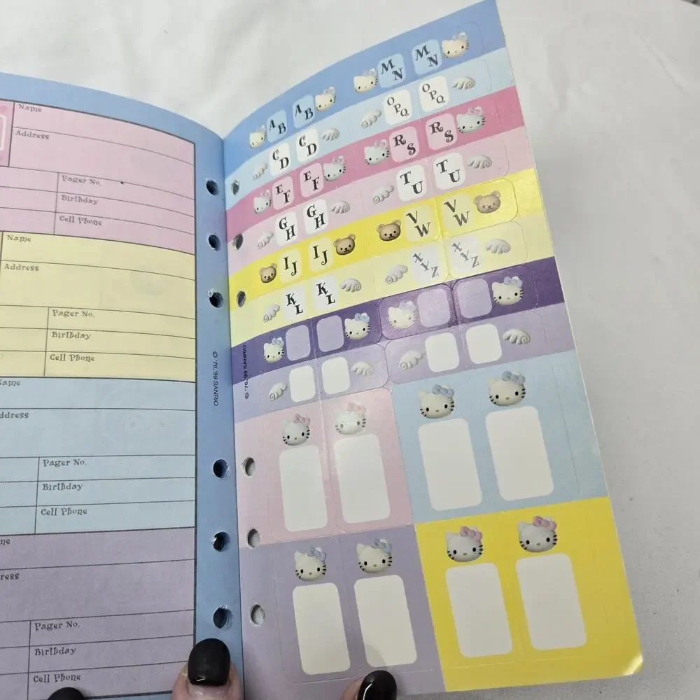 Vintage Hello Kitty Sanrio 90s Address Book Planner Pastel 1999 Kawaii UNUSED